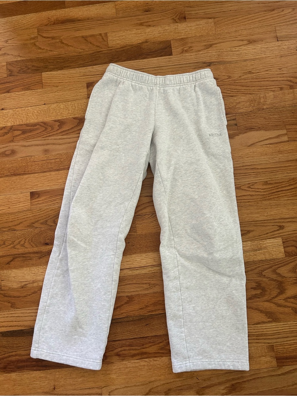 Cozy Sweatfleece Mega Straight Sweatpant Heather Cloud White